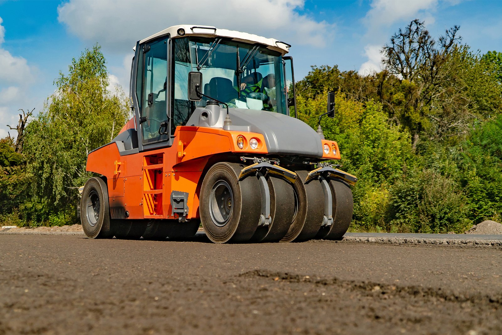 road-roller-working-new-road-construction-site